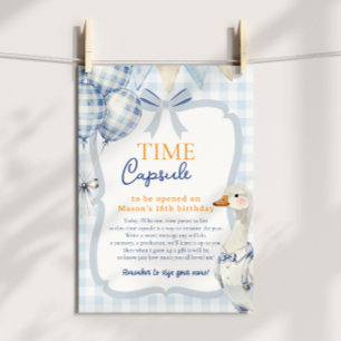 Poster Message de premier anniversaire de capsule tempore