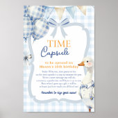 Poster Message de premier anniversaire de capsule tempore (Devant)