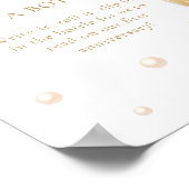 Poster Message de Prosecco Perles dans une bouteille pour (Coin)