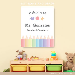 Poster Message de rentrée personnalisé pour l'enseignant 
