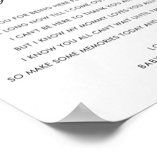 Poster Message de script du coeur mignon du signal Bump 8 (Coin)