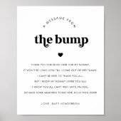 Poster Message de script rétro du coeur du signal Bump 8x (Devant)