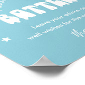 Poster Message d'Halloween de Kawaii sur un panneau de bo (Coin)