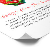 Poster Message Du Baby shower De Noël Père Noël De La Sau (Coin)