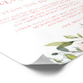 Poster Message floral clair du bosse (Coin)