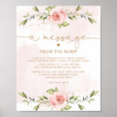 Poster Message floral clair du bosse (Devant)