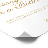 Poster Message Floral Dans Une Bouteille Signale Mariage (Coin)