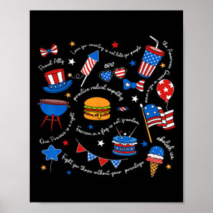 Poster Message Libéral Subtil Du 4 Juillet Résister Trump
