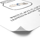 Poster Message Mariage moderne dans une enseigne de livre (Coin)