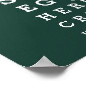 Poster Message personnalisé Emerald Green Eyesight Chart (Coin)