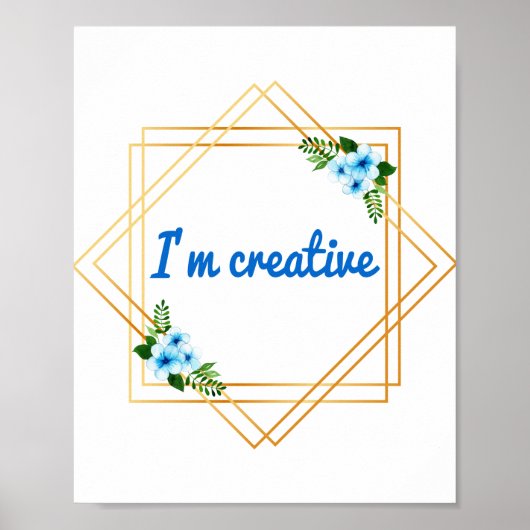 Poster message positif pour la vie et l'amour de soi (Devant)