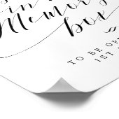 Poster Message pour notre panneau de mariage Script Memor (Coin)