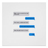 Poster Message texte amusant (Devant)