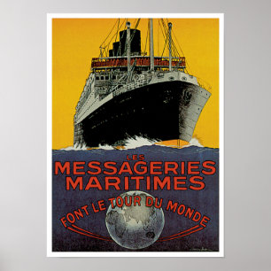 Poster Messageries Maritimes