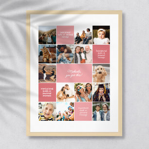 Poster Messages personnalisés de confort inspiré et 14 ph