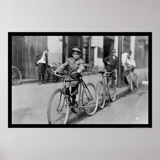 Poster Messenger Boy and Bicycle 1911 (Devant)