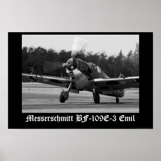 Poster Messerschmitt Bf-109 E-3 Emil (Devant)