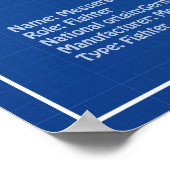 Poster Messerschmitt Bf 109 - Plan d'avion AD (Coin)