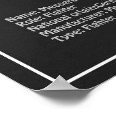 Poster Messerschmitt Bf 109 - Plan d'avion PD (Coin)