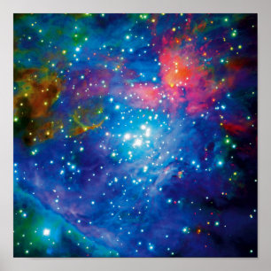 Poster Messier 42 Orion Nebula infrarouge ESO photo spati