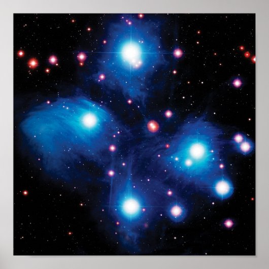 Poster Messier 45 Pleiades Star Cluster NASA Photo spatia (Devant)