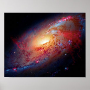 Poster Messier M106 Galaxie Spirale Photo Espace