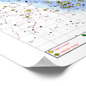 Poster Messier Star Chart, vue globale simple (Coin)