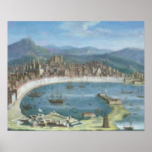 Poster Messina - a Panoramic View of the Port (Devant)