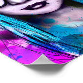 Poster Messy Blue Emo Girl avec lunettes (Coin)