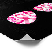 Poster Messy Bun Pink Warrior Support Squad Cancer du sei (Coin)