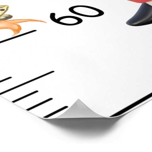 Poster Mesure du graphique de croissance de Noël (Coin)