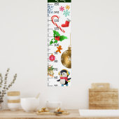 Poster Mesure du graphique de croissance de Noël (Cuisine)