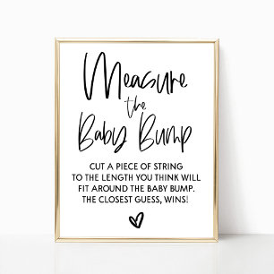 Poster Mesurer Le Baby shower Bump Bump Jeu Signal