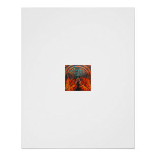 Poster met biddende handen en derde oog met strale perfect poster