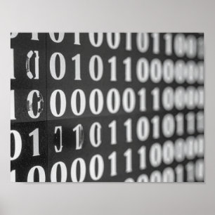 Poster met binaire code