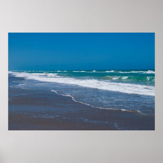 Poster met brede warme golven middelste cove (Voorkant)