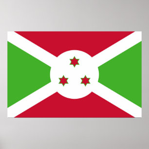 Poster met Burundese vlag
