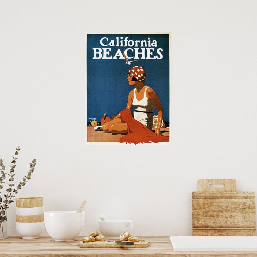 Poster met Californische afdruk (Keuken)