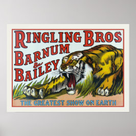 Poster met  Circus Tiger afdrukken