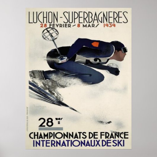 Poster met Cool Ski Poster uit Frankrijk (Voorkant)