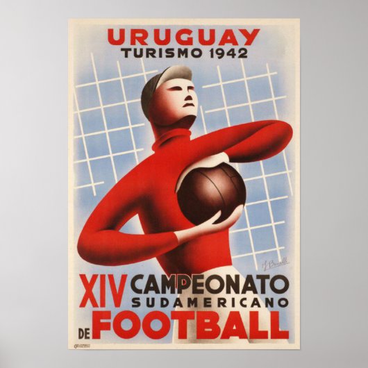 Poster met  Copa de America Soccer Print (Voorkant)