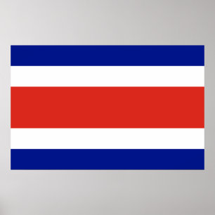 Poster met Costa Ricaanse vlag