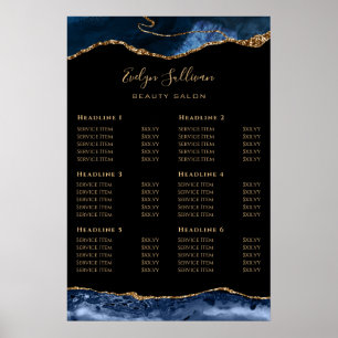 Poster met de blauwe goudprijs