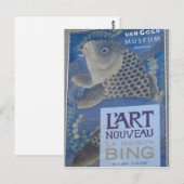 Poster met de handtekening voor tentoonstelling in briefkaart (Voorkant / Achterkant)