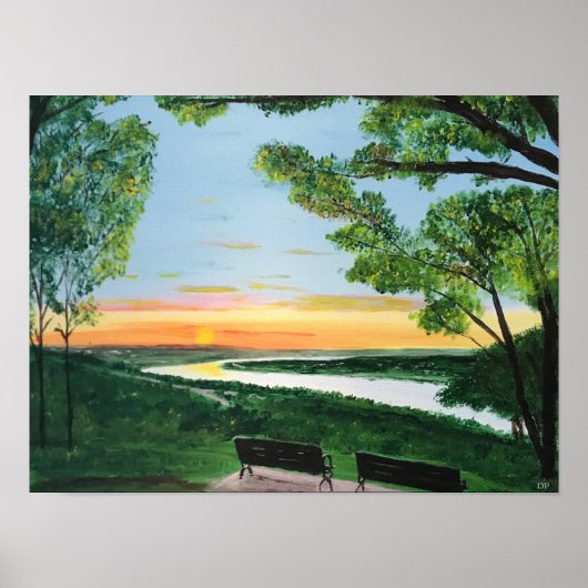 Poster met de Ohio River scene (Voorkant)