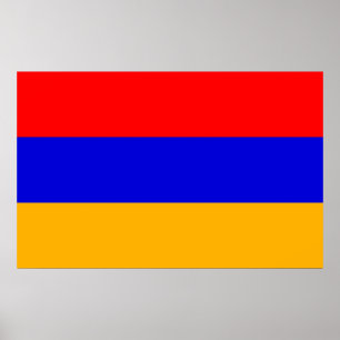 Poster met de vlag van Armenië