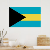 Poster met de vlag van Bahama's (Keuken)