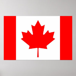 Poster met de vlag van Canada