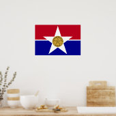 Poster met de vlag van Dallas, VS (Keuken)