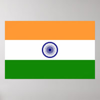 Poster met de vlag van India